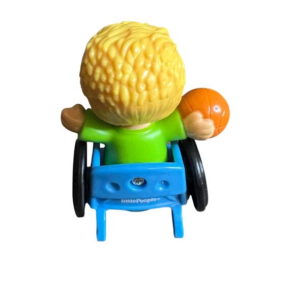 Fisher Price Little People Eddie Figure w/ Wheelchair Basketball Player Toy - Picture 3 of 5